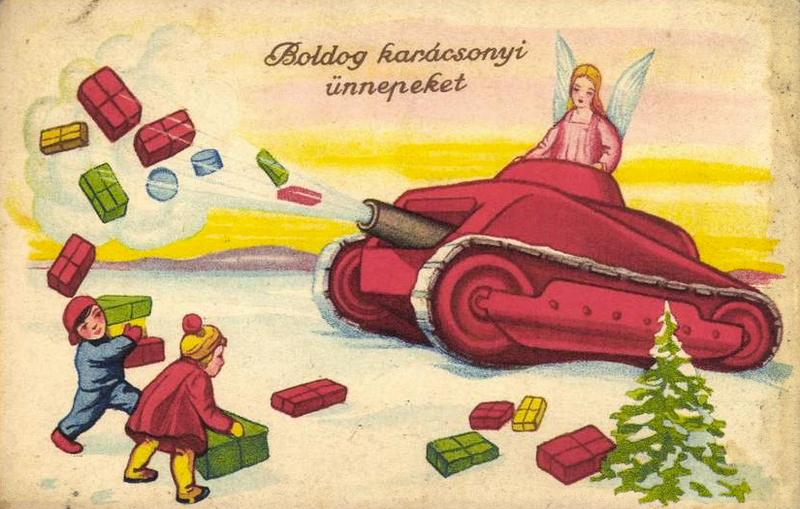 Illustration for article titled The Most Surreal Holiday Cards Ever Printed